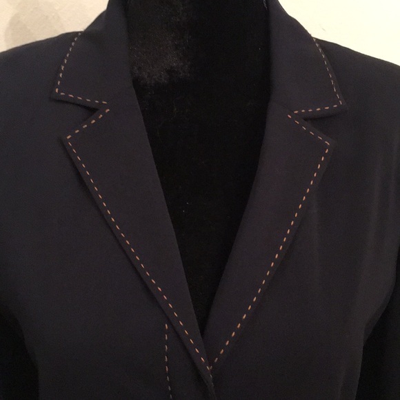 🦊 Norton McNaughton long trench. Navy. NWOT - Picture 3 of 3